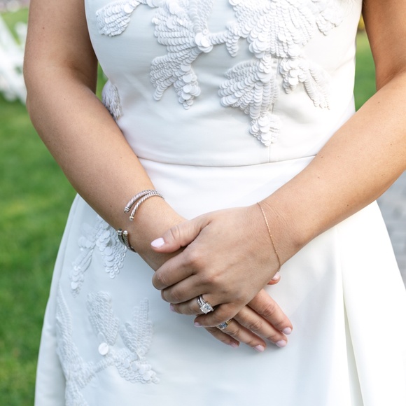 Sachin + Babin AUDRA DRESS - IVORY/EMBROIDERED FLORAL DRESS - Picture 3 of 4